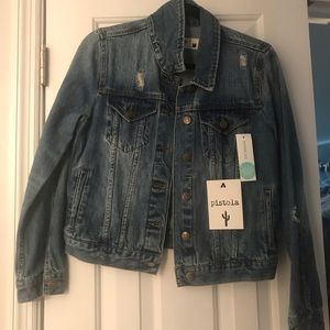 Distressed NWT denim jacket